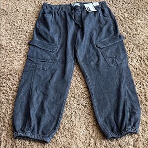 NWT No Boundaries Charcoal Gray Cargo Boyfriend Jeans